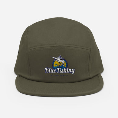Blue Fishing Hat Cap Five Panel