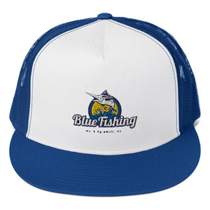 Blue Fishing Hat Cap Trucker