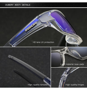 DUBERY Brand Design Men's Glasses Polarized Black Driver Sunglasses UV400 Shades Retro Fashion Sun Glass For Men Model 620