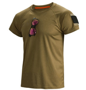 Men Summer Fast Dry Pullerover O-Neck Tees Army Military Tactical Camping Trekking Fishing Climbing Quick Run Sport Dry T-Shirt