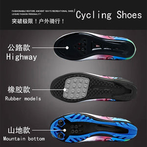 Cycling Shoes Men Road Bike Sneakers Discoloration Ultralight Outdoor Sports Self-Locking SPD Bicycle Shoes Zapatos Ciclismo