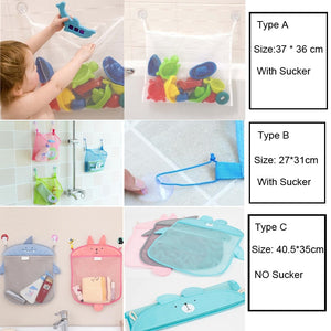 Baby Bathroom Mesh Bag For Bath Toys Bag Kids Basket Net Children&#39;s Games Network Toy Waterproof Cloth Sand Toys Beach Storage