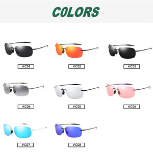 DUBERY Square Rimless Sunglasses Men Driving Shades Ultralight  Glasses Frame Outdoor Fishing Sun Glasses UV400 Eyewear 2 Oculos