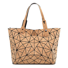 Load image into Gallery viewer, Women&#39;s Handbag Wood grain Diamond Tote Geometric Messenger Shoulder Bag Plain Folding Bags Casual Shopping bag bolsos mujer