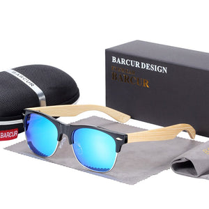 BARCUR Brand Bamboo Polarized Sunglasses Wood Sun Glasses Men Women UV400 Protection lentes de sol hombre