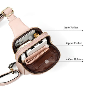 YIZHONG Luxury Leather Small Chest Bags for Women Brand Designer Outdoor Sports Crossbody Bag Female Messenger Bag Purse Bolsos