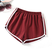 Load image into Gallery viewer, Sports Shorts Women Summer New Candy Color Anti Emptied Skinny Shorts Casual Lady Elastic Waist Beach Correndo Short Pants