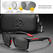 Load image into Gallery viewer, Rectangular TR90 Frame Polarized TAC 1.1mm Lens Ultra Light Sunglasses Men Women Sports Driving Eyewear Gafas de sol para hombre