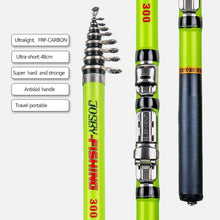 Load image into Gallery viewer, Telescopic Rock Fishing Rod Spinning Fly Carp Feeder Carbon Fiber Pesca 3M 2.7M 2.4M 2.1M 1.8M 1.5M Mini Travel Seat