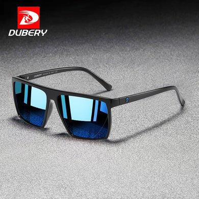 DUBERY Vintage Square Mens Polarized Sunglasses Classic Driving Mirror Oversized Sun Glasses For Men Retro Goggle UV Oculos Male