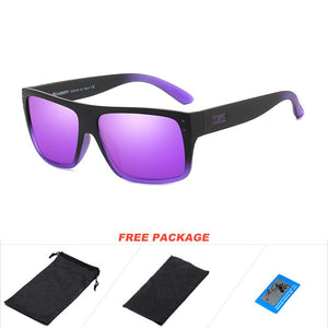 DUBERY Square Polarized Sunglasses For Men Women Sports Fishing Driving Sun Glasses Fashion Green Mirror Male Shades UV400
