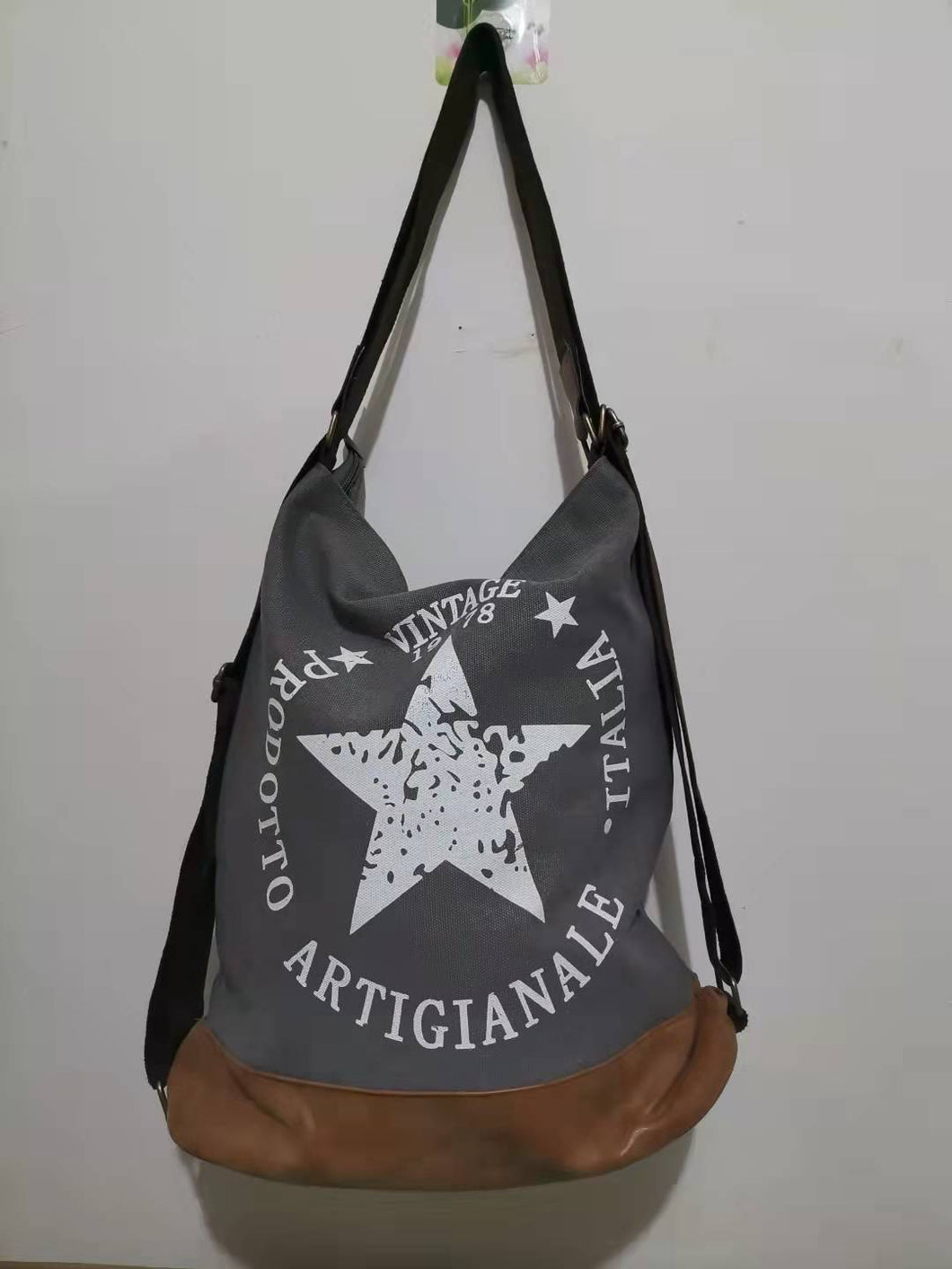 2022 BIG STAR PRINTING VINTAGE CANVAS SHOULDER BAGS Quality Multifunctional Bolsos Brand Women Star Canvas Totes 5 Colors