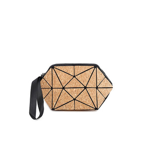 Women&#39;s Handbag Wood grain Diamond Tote Geometric Messenger Shoulder Bag Plain Folding Bags Casual Shopping bag bolsos mujer