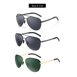 2022 New Men Polarized Sunglasses Metal Frame Outdoor Driving Glasses For Man 3pcs