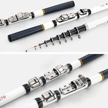 Load image into Gallery viewer, Telescopic Rock Fishing Rod Spinning fly Carp Feeder carbon fiber Pesca 3M 2.7M 2.4M 2.1M 1.8M 1.5M Mini travel Rod seat