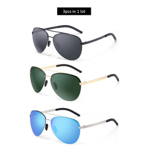 2022 New Men Polarized Sunglasses Metal Frame Outdoor Driving Glasses For Man 3pcs