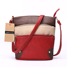 Load image into Gallery viewer, Annmouler Women Patchwork Shoulder Bag 4 Colors Crossbody Bag Tote Bag Three Zipper Messenger Bag High Quality Bolsos Mujer