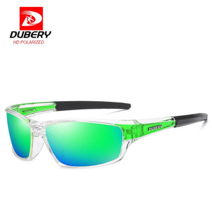DUBERY Sunglasses Men's Polarized Driving Sport Sun Glasses For Men Women Square Color Mirror  Luxury Brand Designer