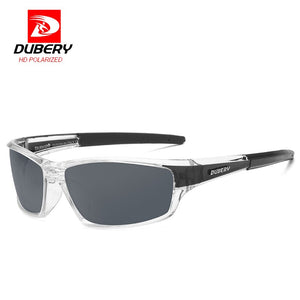 DUBERY Sunglasses Men's Polarized Driving Sport Sun Glasses For Men Women Square Color Mirror  Luxury Brand Designer