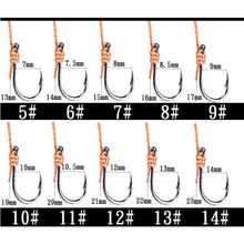 Load image into Gallery viewer, KMRESA High Carbon Steel Fishing Hooks with 5 Small Hooks Rigs Swivel Fishing Lures Pesca Lure String Hooks 5#-14#