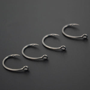 Hirisi 50pcs Coating High Carbon Stainless Steel Barbed hooks Carp Fishing Hooks Pack with Retail Original Box 8011