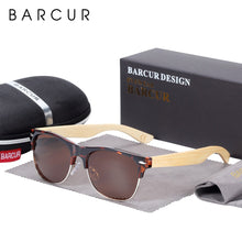 Load image into Gallery viewer, BARCUR Brand Bamboo Polarized Sunglasses Wood Sun Glasses Men Women UV400 Protection lentes de sol hombre