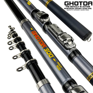 Fishing Rod Ultra-durable 1.5-3.0m Rock Fishing Rod Telescopic Carbon Fiber Rod Spinning