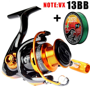 JOSBY NEW Fishing Reel Movement 1000~7000 Series 13 BB Accessories Metal Spool Spinning Wheel For Sea Saltwater Carp Pesca