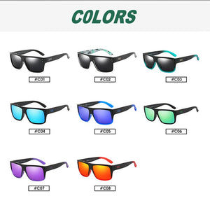 DUBERY Square Polarized Sunglasses For Men Women Sports Fishing Driving Sun Glasses Fashion Green Mirror Male Shades UV400