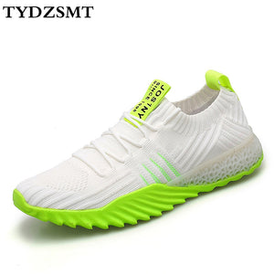 TYDZSMT Flats Women 2022 Platform Sock Sneakers Mesh Breathable Casual Shoes Woman Solid Green Plus size 35-45 Zapatos De Mujer