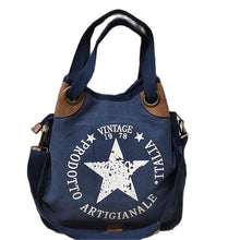 Load image into Gallery viewer, 2022 BIG STAR PRINTING VINTAGE CANVAS SHOULDER BAGS Quality Multifunctional Bolsos Brand Women Star Canvas Totes 5 Colors
