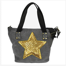 Load image into Gallery viewer, 2022 BIG STAR PRINTING VINTAGE CANVAS SHOULDER BAGS Women Travel Tote Factory Outlet Plus Size Multifunctional Bolsos