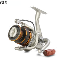 Load image into Gallery viewer, Double Spool Fishing coil Wooden handshake 12+ 1BB Spinning Fishing Reel Professional Metal Left/Right Hand  Fishing Reel Wheels
