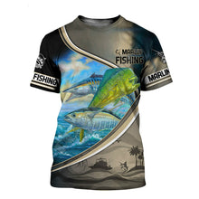 Load image into Gallery viewer, Men&#39;s and Women&#39;s Deep Sea Fishing T-shirt Fishing 3D Printing Modern Fashion Design Beach Casual Style Round Neck T-shirt