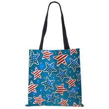 Load image into Gallery viewer, USA Independence Day Print Tote Shoulder Bag For Women Shopping Reusable Bags Large Travel School Beach Bags
