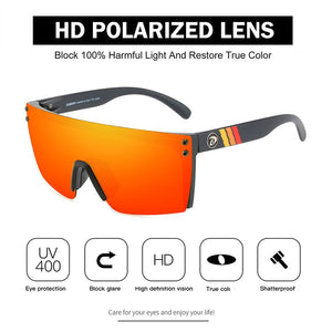 DUBERY New Sports Polarized Sunglasses Square Frame Outdoor Sunglasses Men Women TAC Lens
