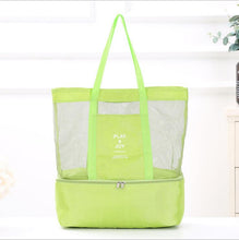 Load image into Gallery viewer, Women Mesh Transparent Bag Double-layer Heat Preservation Large Picnic Beach Bags