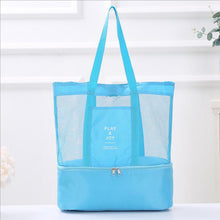 Load image into Gallery viewer, Women Mesh Transparent Bag Double-layer Heat Preservation Large Picnic Beach Bags