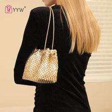 Load image into Gallery viewer, Fashion Women Bucket Shoulder Bag With Sequin Crossbody Bag Evening Party Sliver Gold Purse Girl Handbags Female Clutches Bolsos