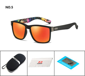 DUBERY Polarized Sunglasses Brand Design Men Driver Shades Male Vintage Sun Glasses For Men Spuare Mirror Summer UV400 Oculos