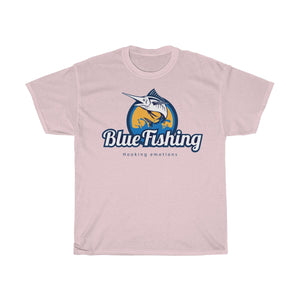 Blue Fishing T-Shirt Unisex Heavy Cotton