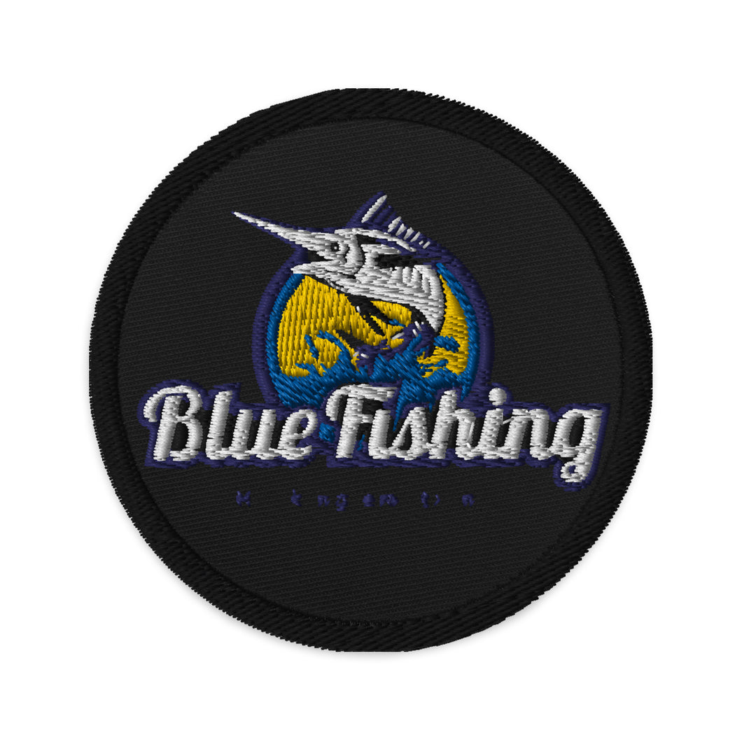 Blue Fishing Accesories Embroidered Patches