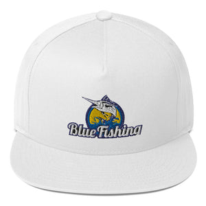 Blue Fishing Hat Cap Flat Bill