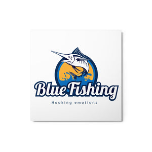 Blue Fishing Metal Prints