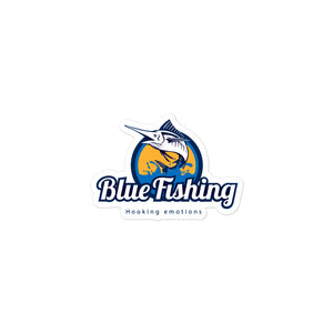 Blue Fishing Accesories Sticker Bubble-Free