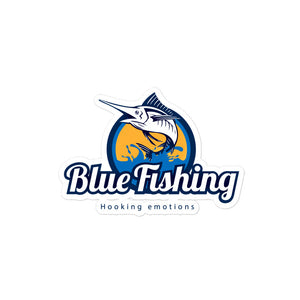 Blue Fishing Accesories Sticker Bubble-Free