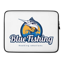 Load image into Gallery viewer, Blue Fishing Bag Laptop Sleeve