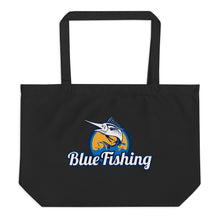 Load image into Gallery viewer, Blue Fishing Bag Large Organic Tote