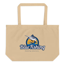 Load image into Gallery viewer, Blue Fishing Bag Large Organic Tote