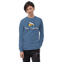 Load image into Gallery viewer, Blue Fishing Shirt Men’s Long Sleeve
